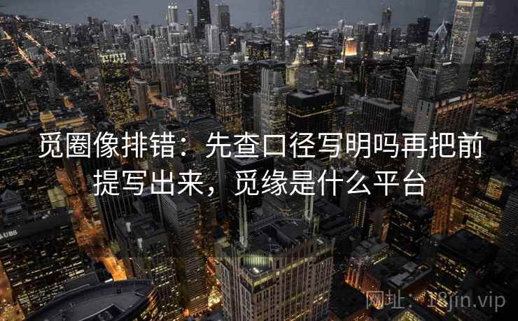 觅圈像排错：先查口径写明吗再把前提写出来，觅缘是什么平台