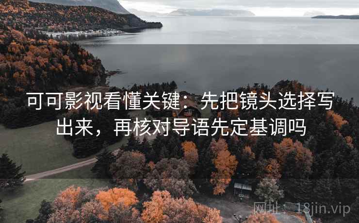 可可影视看懂关键：先把镜头选择写出来，再核对导语先定基调吗